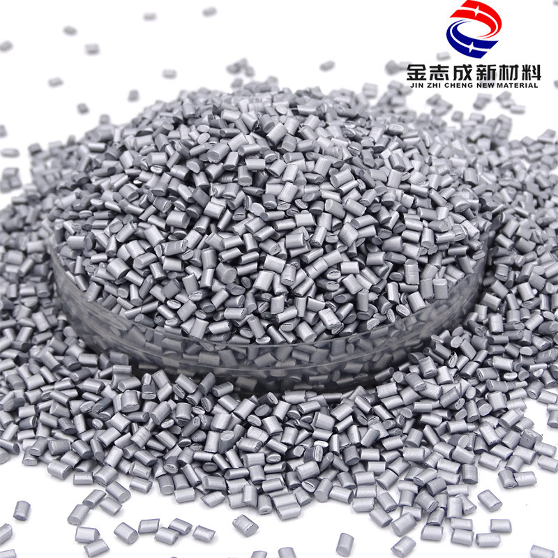 Customized metal silver particles, plastic colours, pp., pear-light platinum plume out of green-coloured maturities.