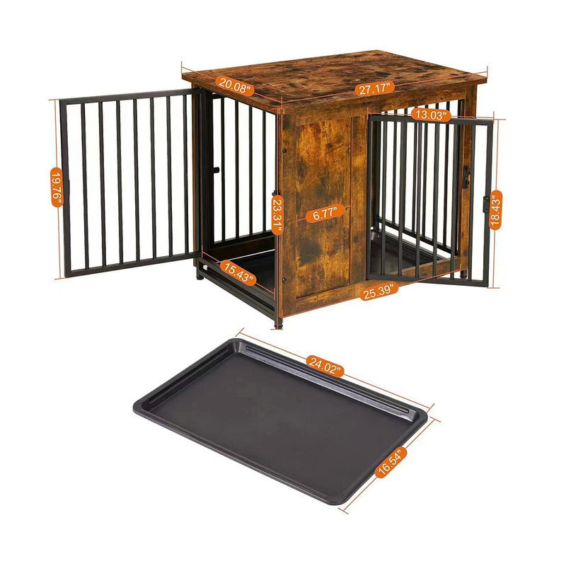 The small and medium-sized domestic pet cage bedroom is retrofitted to move the tray to the bedside.