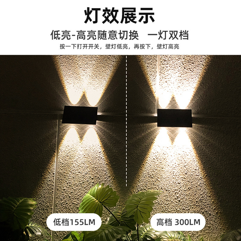 Customizing cross-border solar wall lamp outdoors with waterproof faucets and luminous courtyard lights on the wall