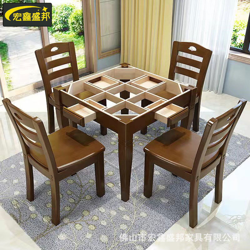 A modern, simple folding of chess tables and chairs by simple hand