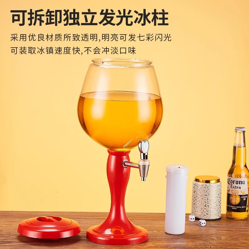 酒炮3升扎啤酒炮商用創意發光啤酒炮酒塔酒吧ktv扎啤酒炮桶飲料桶