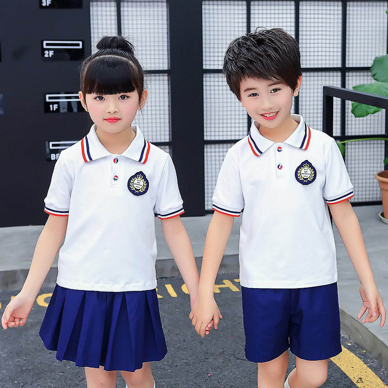 Kindergarten uniform, summer sports for boys and girls.