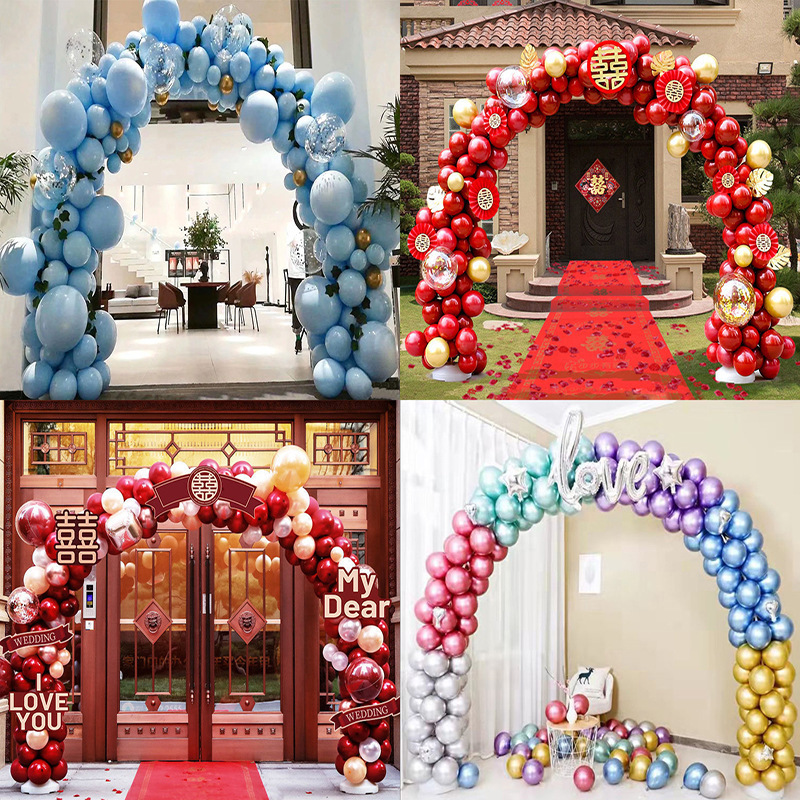 Balloon arch wedding ceremony and decorating ceremony for the anniversary of the ceremony.