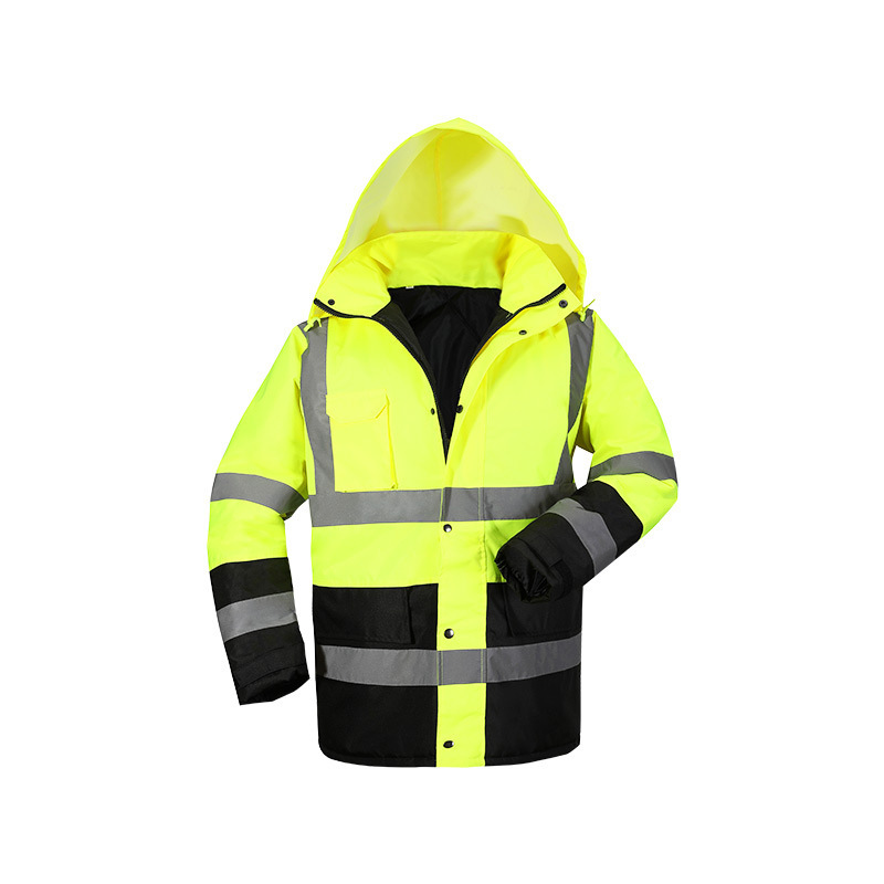 Seaway reflector cotton jacket, waterproof weather, 300 D plus cotton highlight warning, building sanitation.