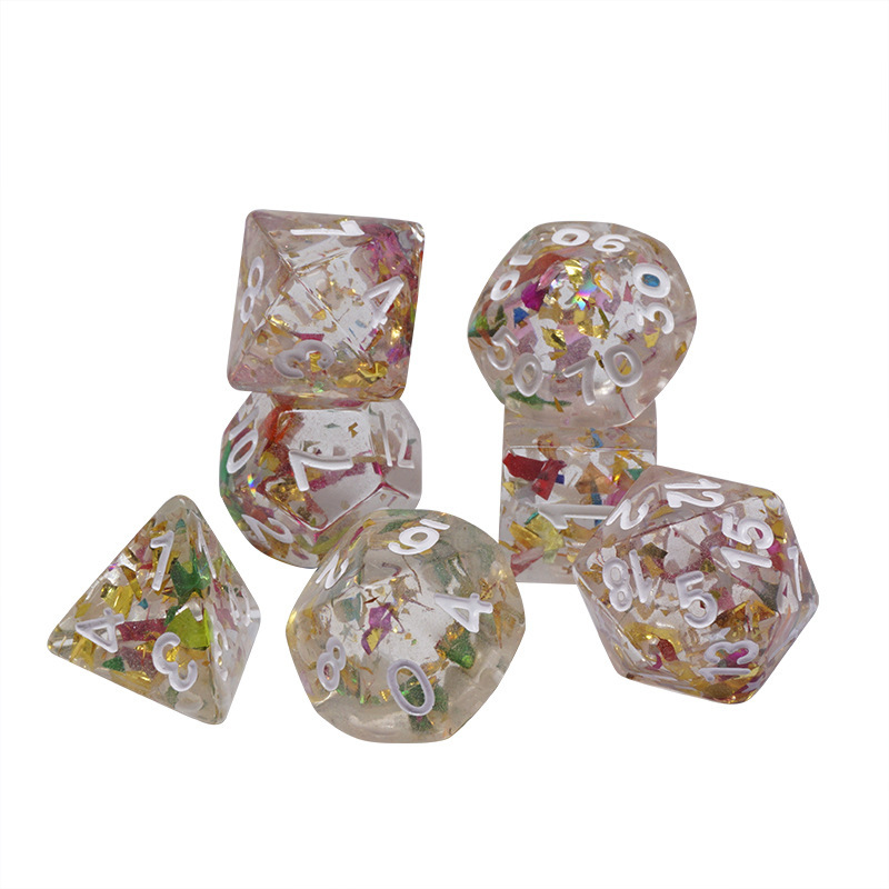 The factory supplies seven multi-faceted and transparent dice dice DND dragons and underground city high-level screening.