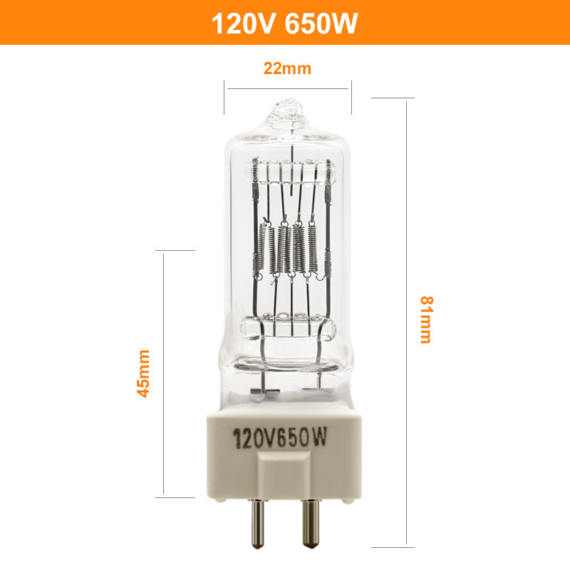 Photo camera lights use tungsten light bulbs, video stage lamps with stone bulbs, halogenated heat light.