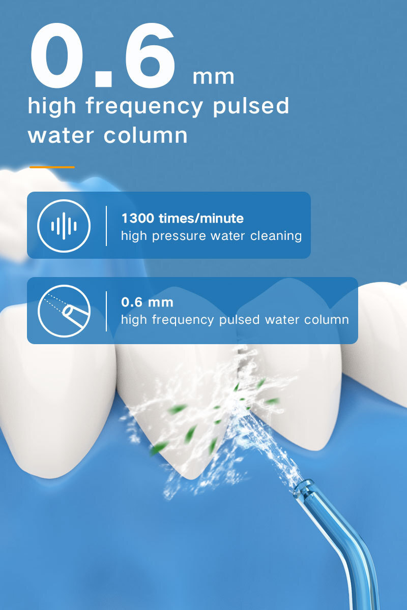 IPX7全機防水330毫升超大容量水箱衝牙器適用於正畸用戶