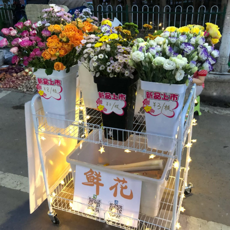 促销花车货架特价甩货车服装展示售货地摊架小推车商场超市折叠台