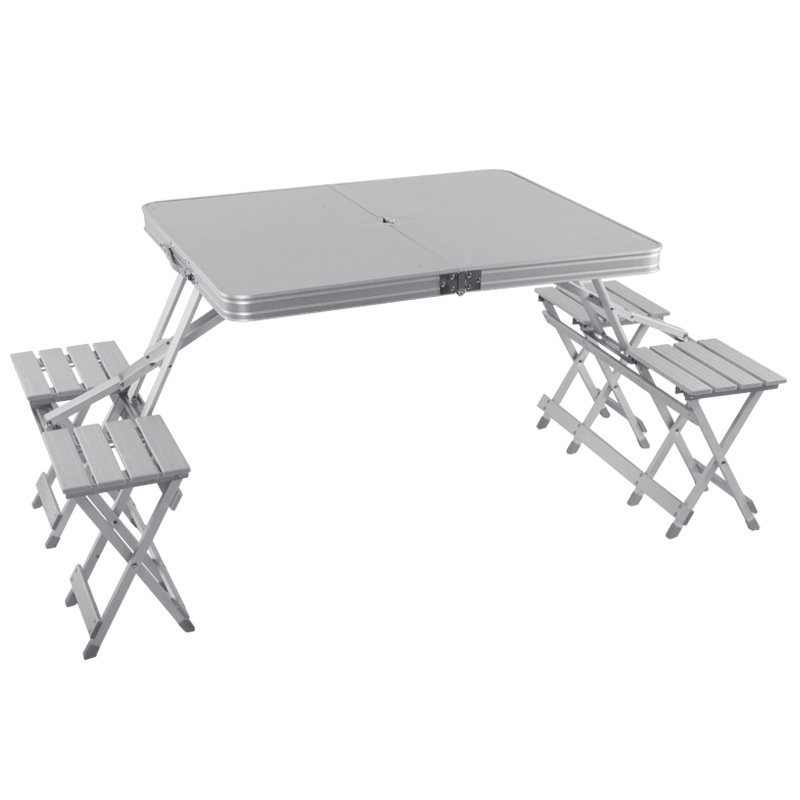 Aluminium folding table for outdoors, camping table set, barbecue table and table for their own camping