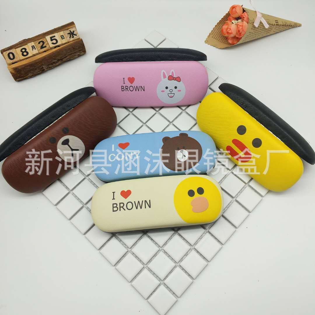 Cute animal glasses box, iron box, student near-sighted mirror box, man and woman available for wholesale distribution.