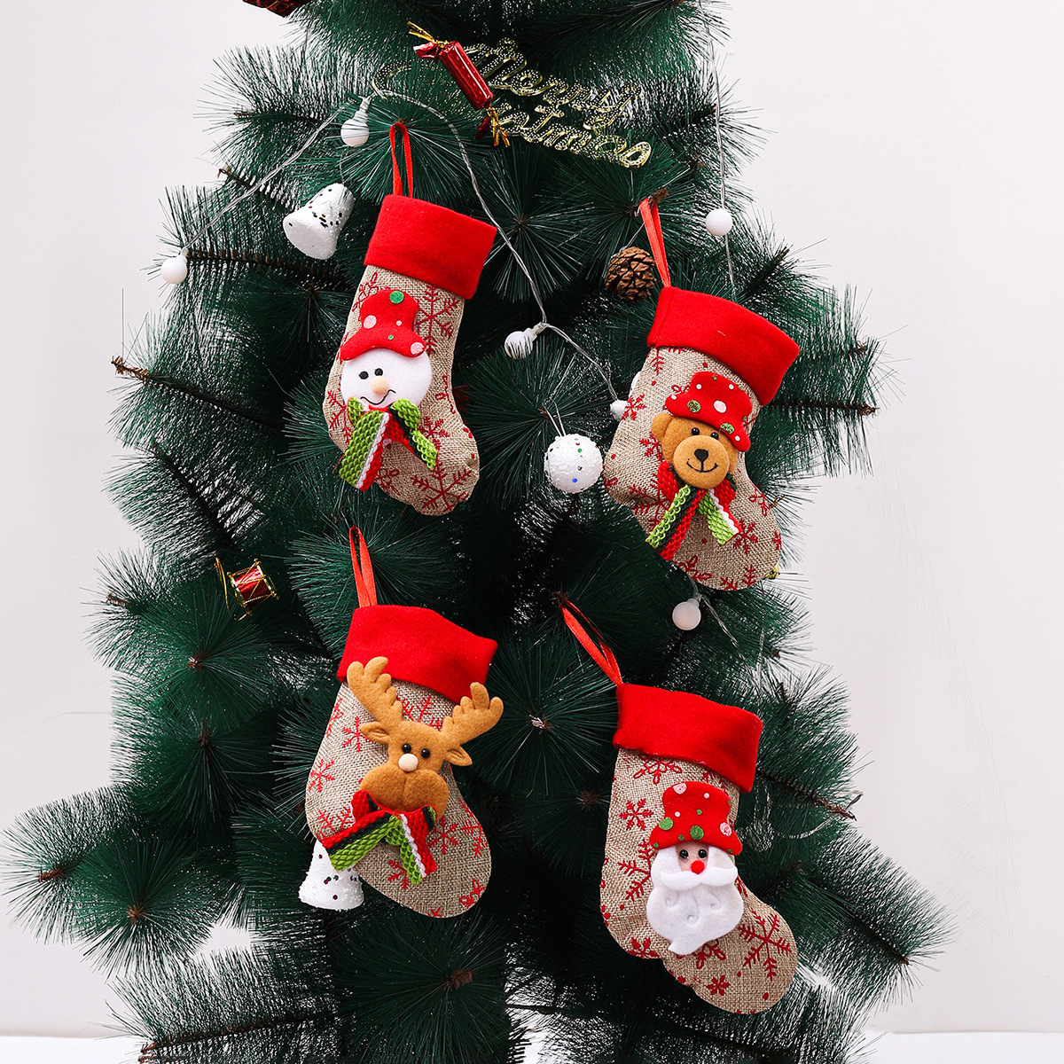 Christmas Sox Christmas gift bag, Christmas tree hanger.