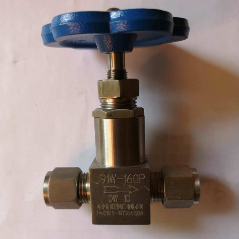 A single-direction WJ93-160P card cut-off valve for stainless steel.