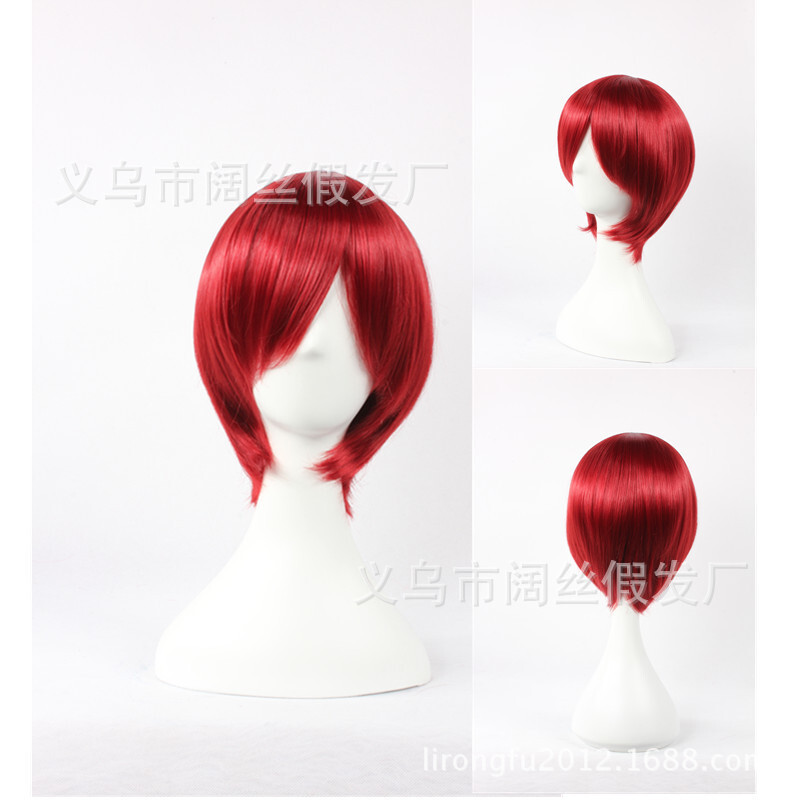 Wally, 001A, starry Sky, owl msn, short red COS wig.