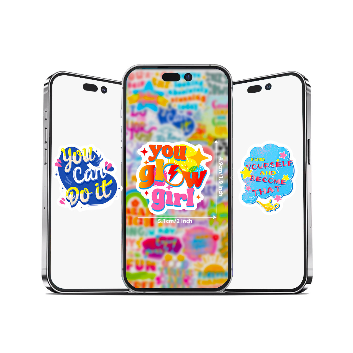 50 nhãn chữ chéo, động lực Tom-color, nhãn thưởng, nhãn dán trang trí va-li DIY