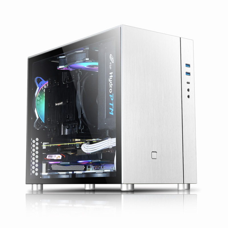 SKTC 铝秀才 S200标准MATX铝铁长显卡大CPU散热器游戏桌面机箱