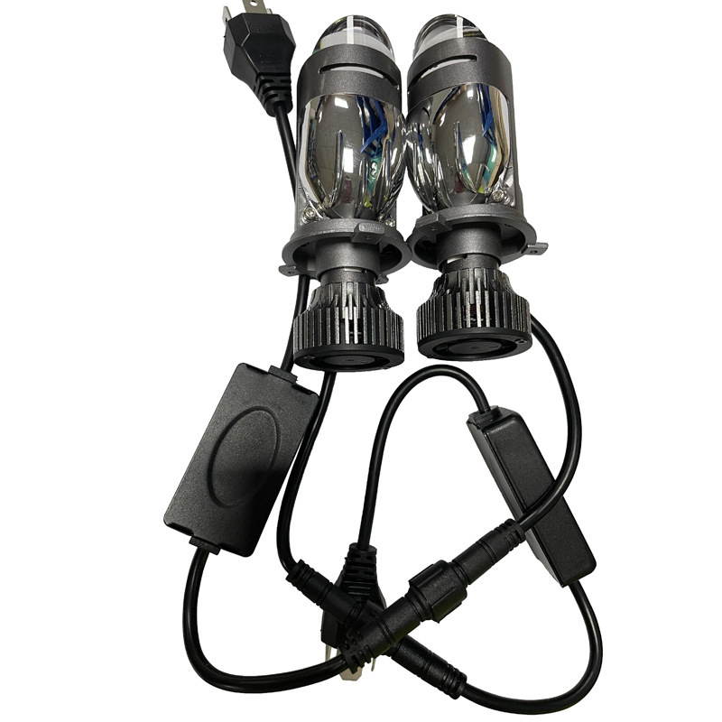 The new M01K lens led light H4 Fish Eye 50W mini-marithmic motorcycles close to one big lamp