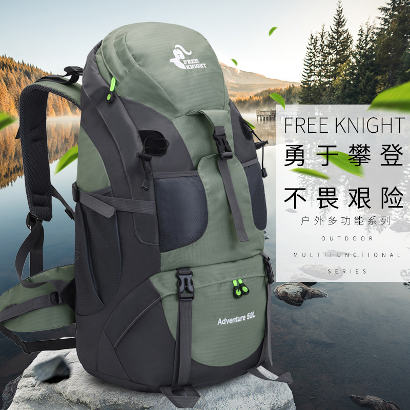 Specialized hiking packs, multi-purpose mountain-crawling trip packs, water-proof backpacks outside the house.