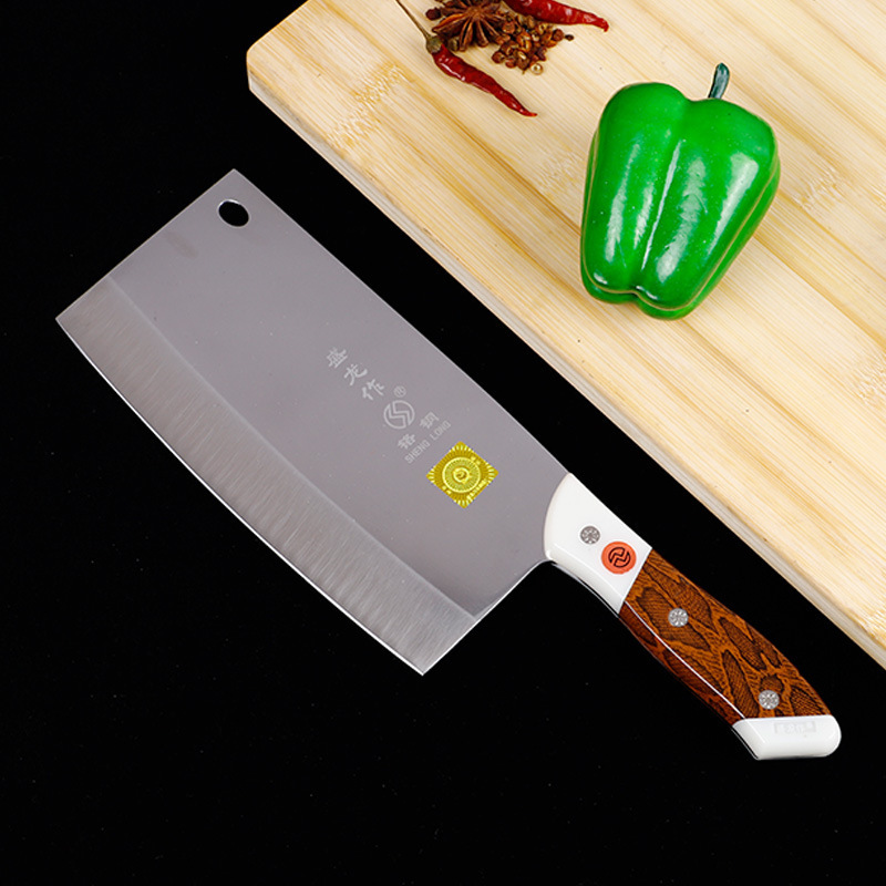 盛龍牌切得快廚片刀加厚不鏽鋼菜刀廚房家用塑料手柄快切家用菜刀