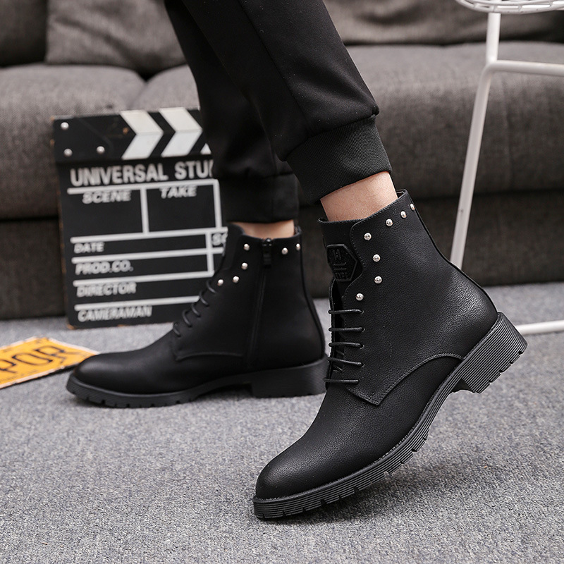The Gao Gang's man with leather boots, he's got glitter boots, and the man's boots are on.