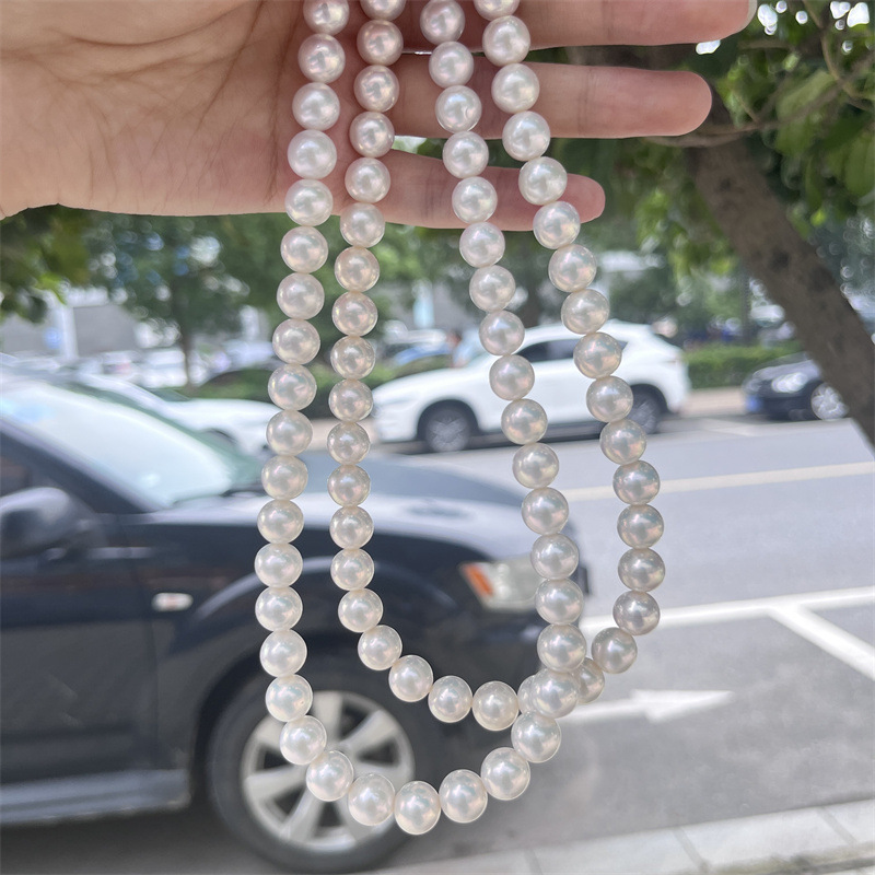 9-11 Freshwater Edison pearl necklace, basic impeccable freshwater pearl necklace, high-quality semi-finished