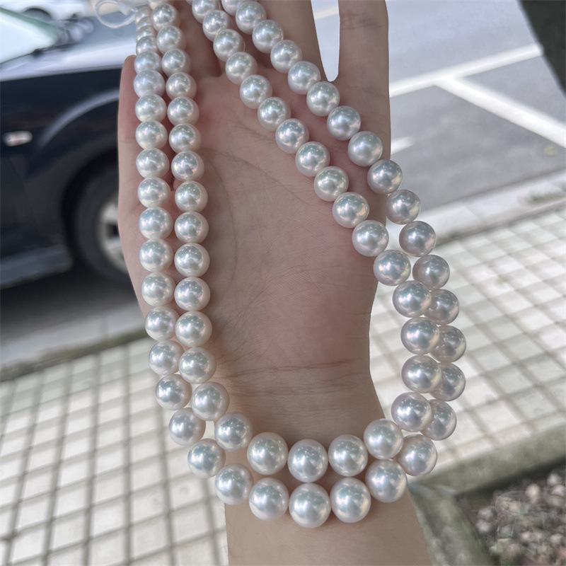 9-11 Freshwater Edison pearl necklace, basic impeccable freshwater pearl necklace, high-quality semi-finished