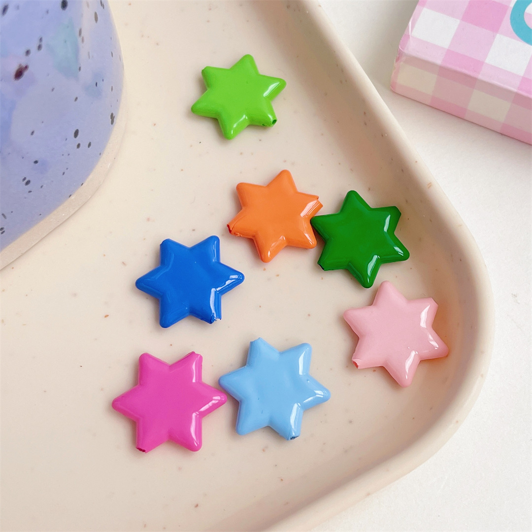 Artificial necklace-dressing material for children with Acrylic candy cream star material