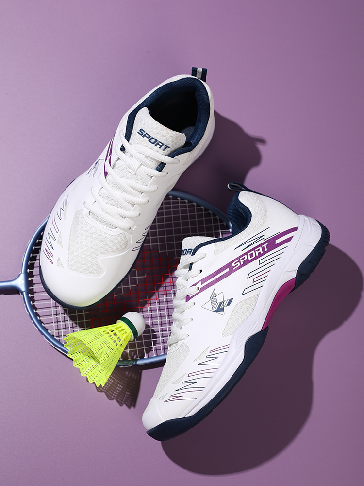 Badminton shoes, male and female training shoes for tremors, sneakers for smoothing 2024 new carbon-plated running shoes