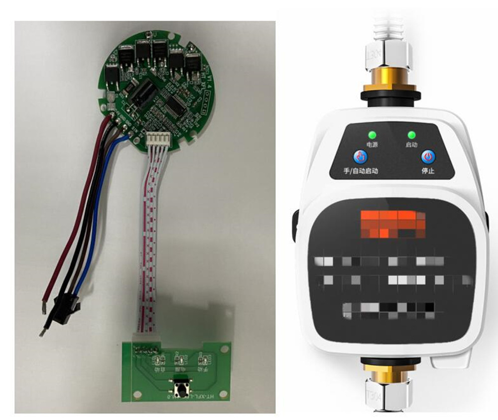 24v straight-flow booster pump circuit board, 24 volts with water heater application