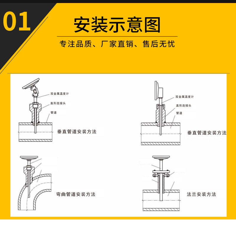 安徽天康热套式万向远传PT100锅炉管道工业远传双金属温度计