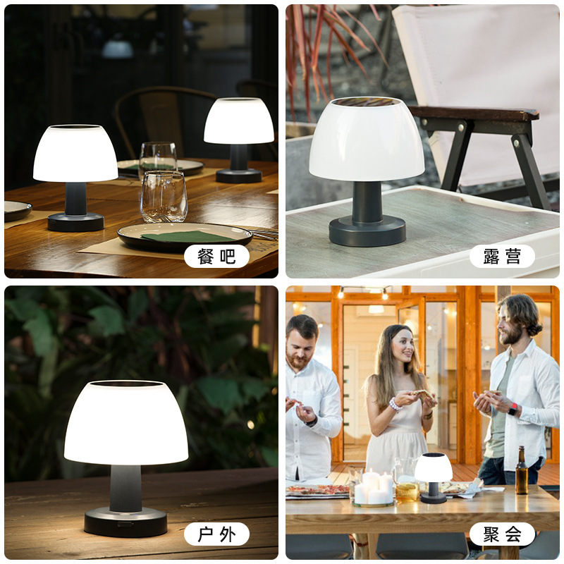 The outdoor bar, the atmosphere, the solar nightlight, the bedside gift charged the table-top solar lamp.