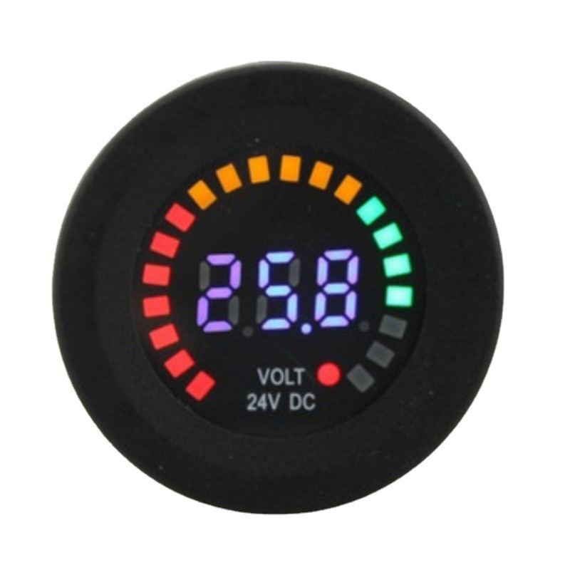 Cross-border electrician heat-seller motorboat retrofit 24V colour screen voltage table 3-digit display voltage instrumentz