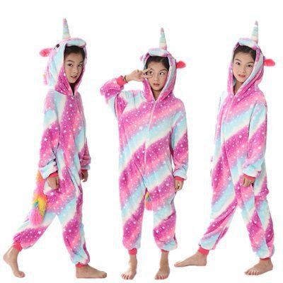 Bức tranh hoạt hình mới cho các bé trai và bé gái, bộ đồ ngủ của các ngôi sao Cầu vồng, bộ quần áo đáng yêu của sư tử xổ số.