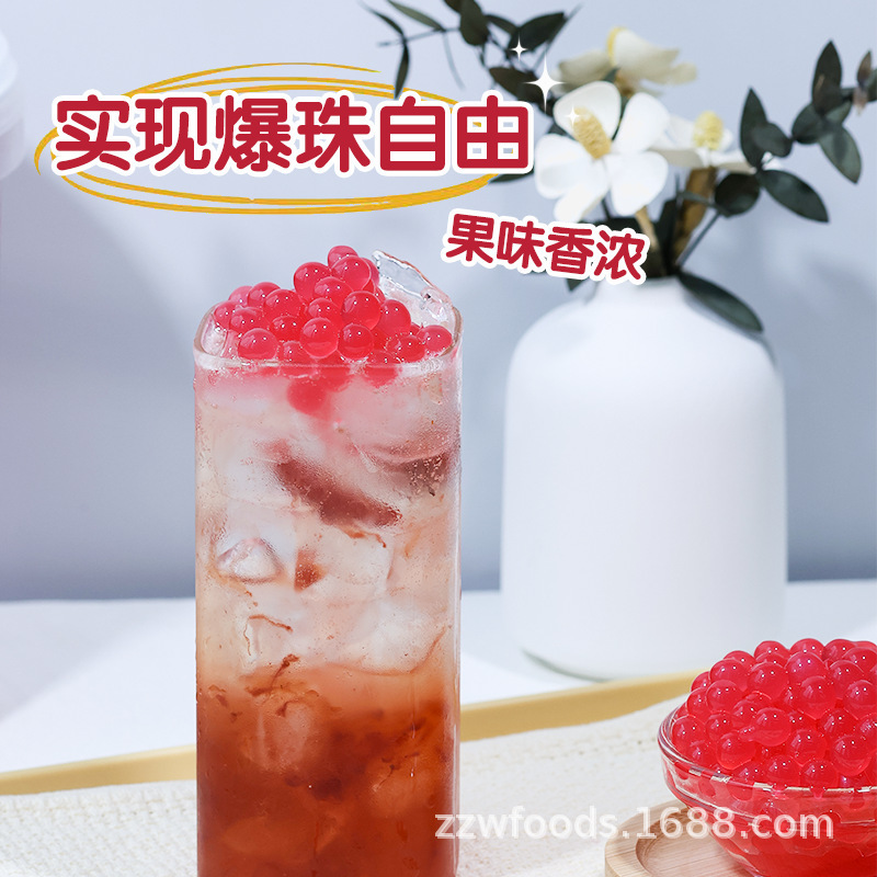 Hạt lựu có vị giống như một thùng trứng cá hồi 3kg và trà ngọc trai và trái cây cho dừa.