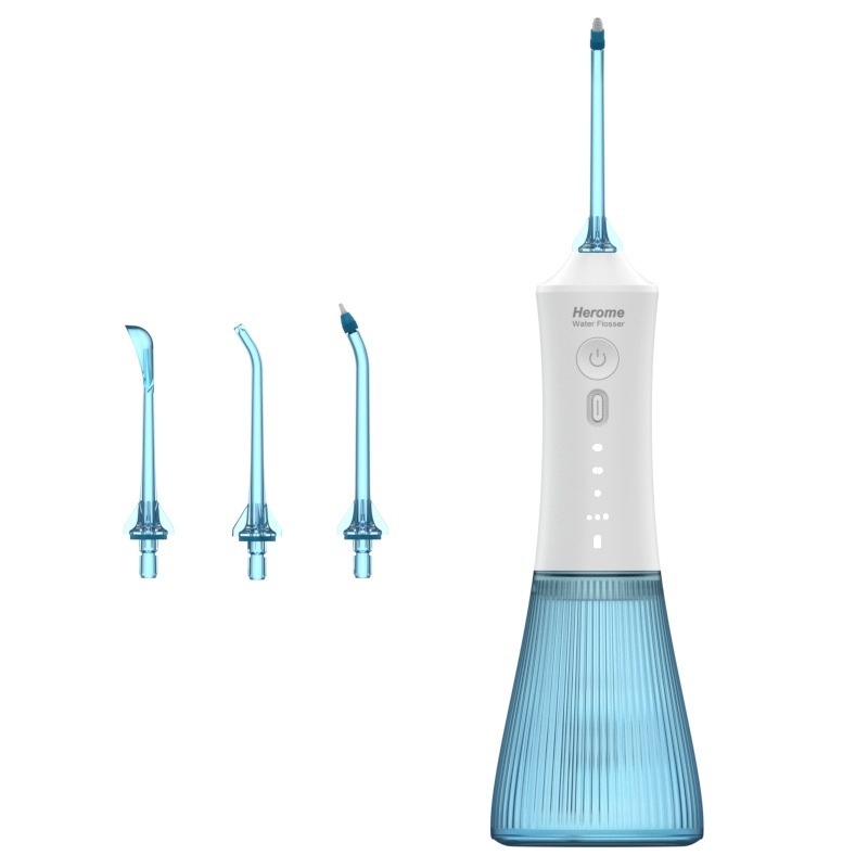 禮盒包裝高檔便攜衝牙器配4種專業噴嘴可拆卸適合不同人羣需求