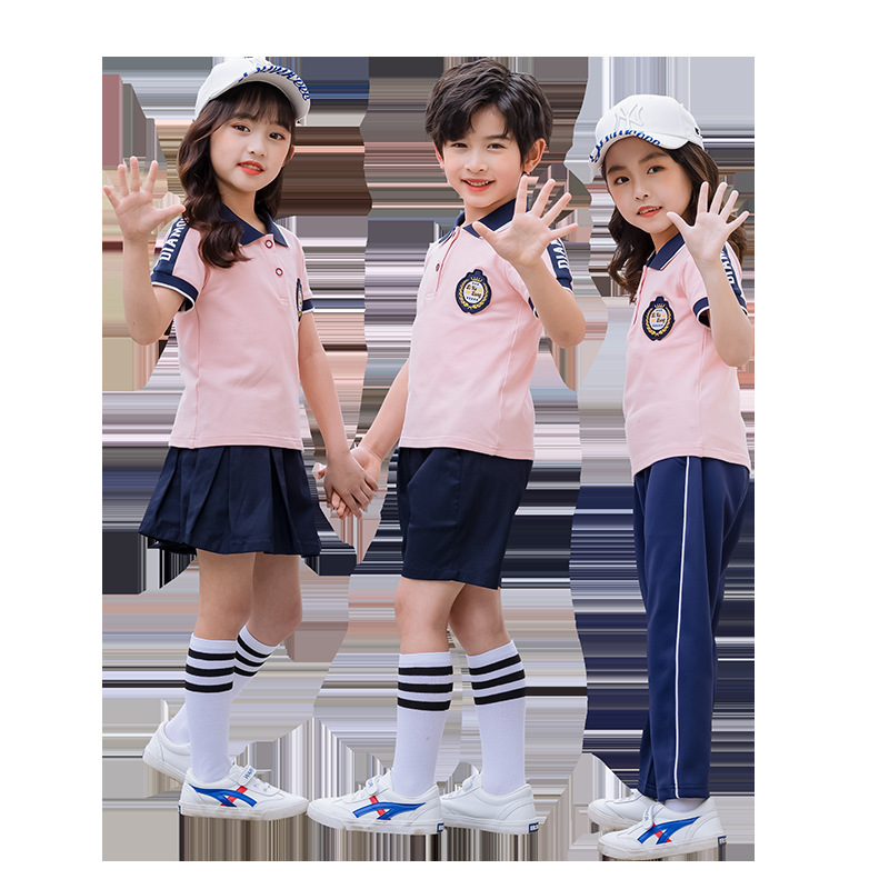 Customization of school uniform for children ' s festival in short-sleeved school clothes for summer school children