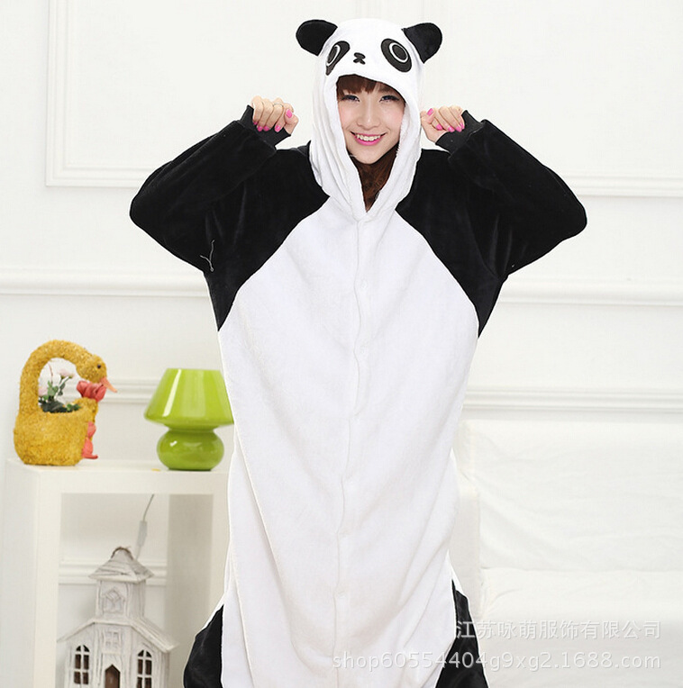 Kung Fu Panda Cartoon Pyjama, nam và nữ trong cùng một cặp gấu trúc, bó hoa Pháp.