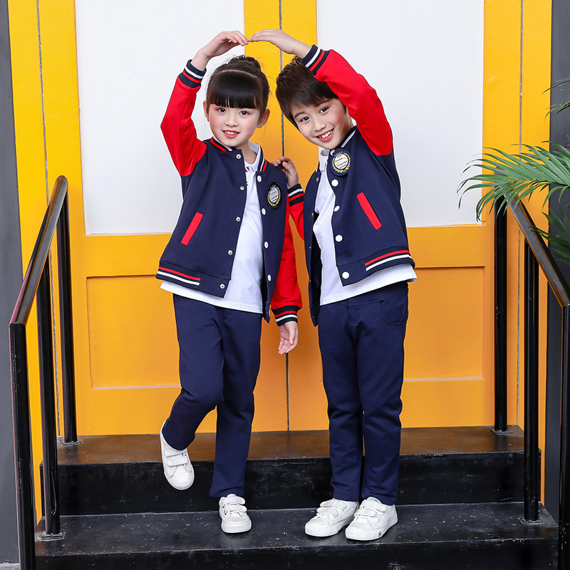 Customization of school uniform sports packages for children in kindergarten and school uniform in spring and autumn