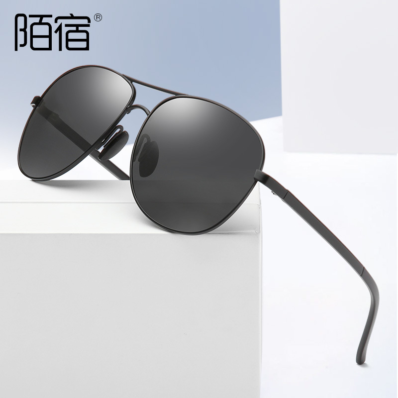 Stranger TR90 light sunglasses metal frame clams quality cross-border sunglasses 201911