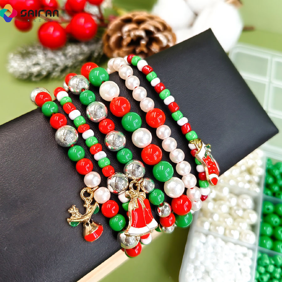 Cross-border Christmas new dialyse bag of hand-coated beads