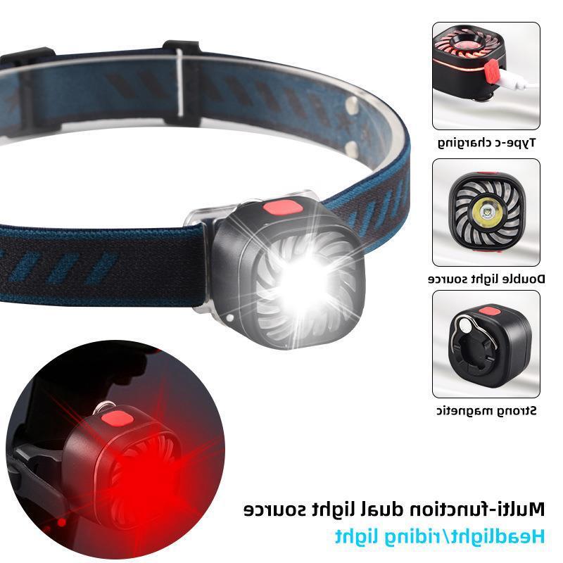 New cross-border bicycle light Type-C charged an outdoor water-protective taillight multifunctional strong headlight