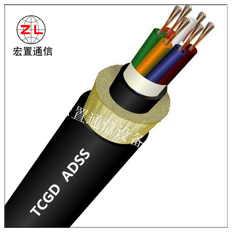 High-pressure 24 cores of all-media electric ADSS cable, non-metallic single fibre-optic ADSS cable