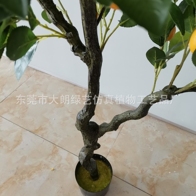 北欧仿真橘子树盆景 柠檬果树盆栽 室内家居装饰摆设棵树批发直销