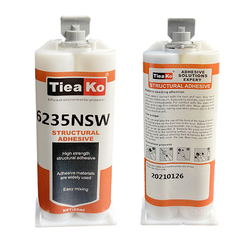 White 30-minute high touch to high sticky epoxy resin ab glue without flow of viscous metal ceramic wood glue