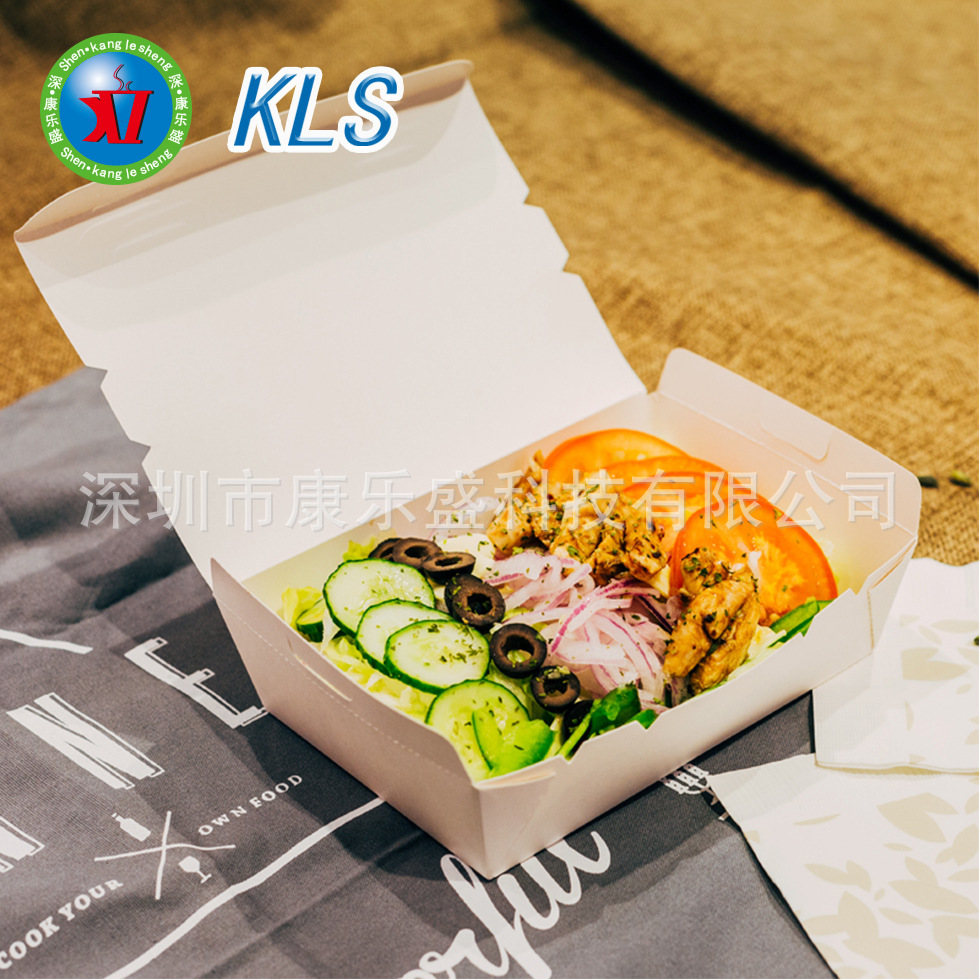 2021 Customized folding box of chicken card card wrapper salad pack