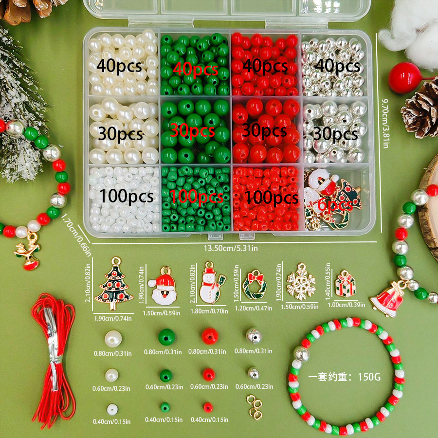 Cross-border Christmas new dialyse bag of hand-coated beads