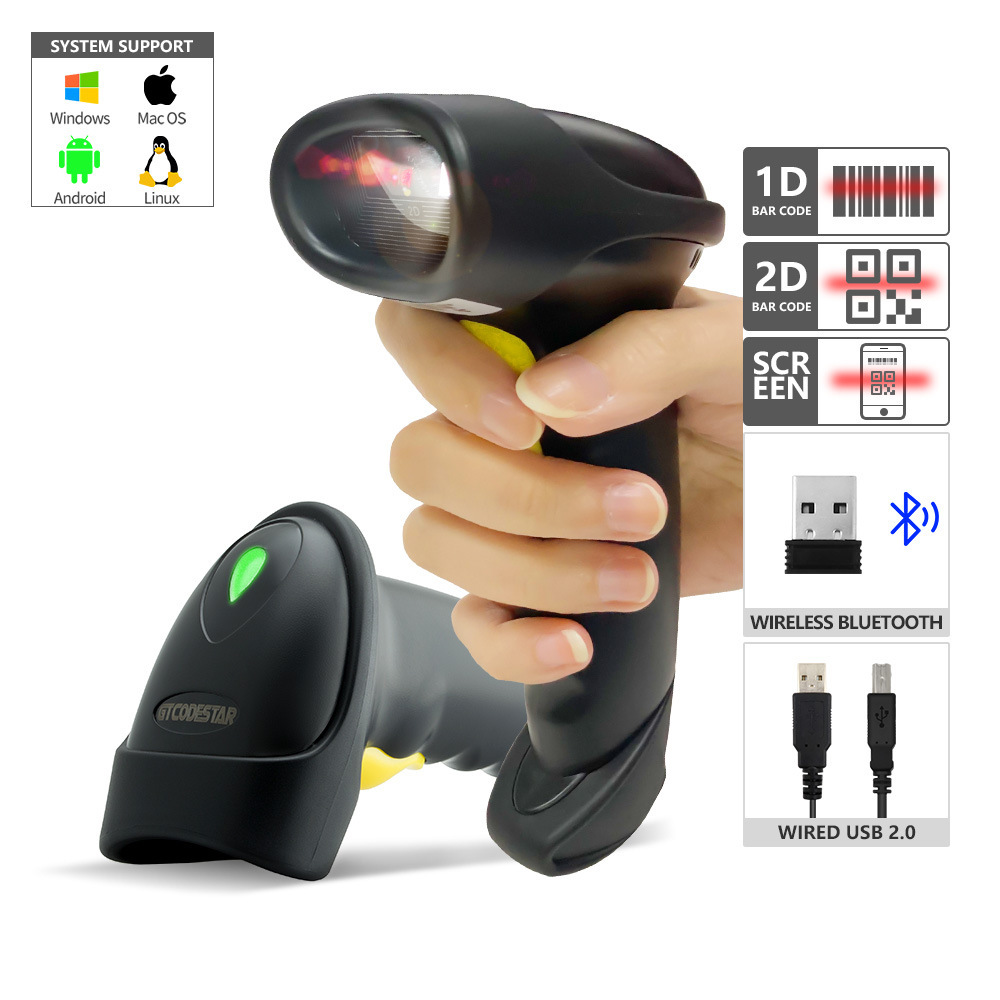 CT-9201B export cross-border Brazilian-Mexican CCD wireless bluetooth scanner