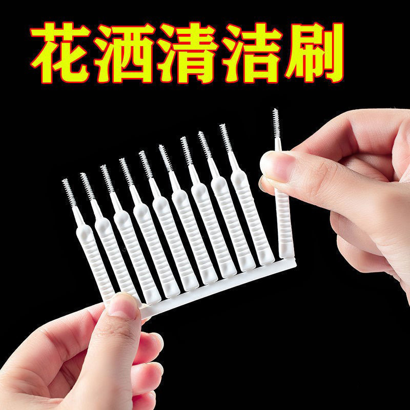 Một bó hoa đa mục đích làm sạch phòng tắm, và một cây cọ nhỏ với một bông hoa sáng tạo.
