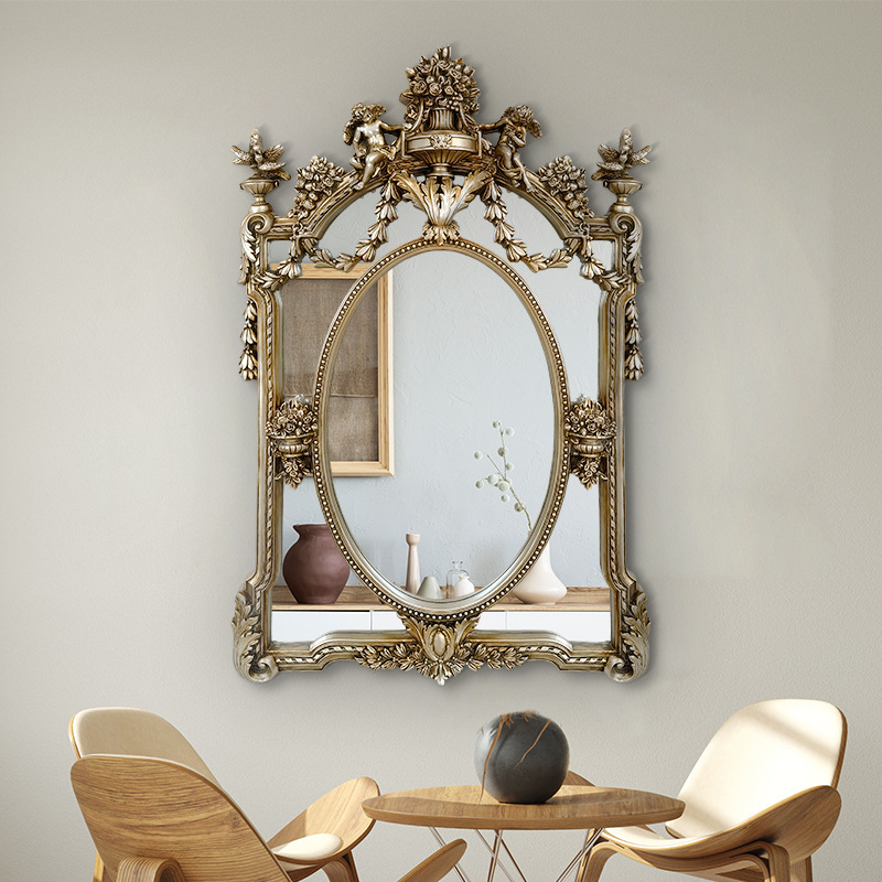 Sculptor mirror for walled retrofitted mirror fireplace for Northern walled shower mirrors