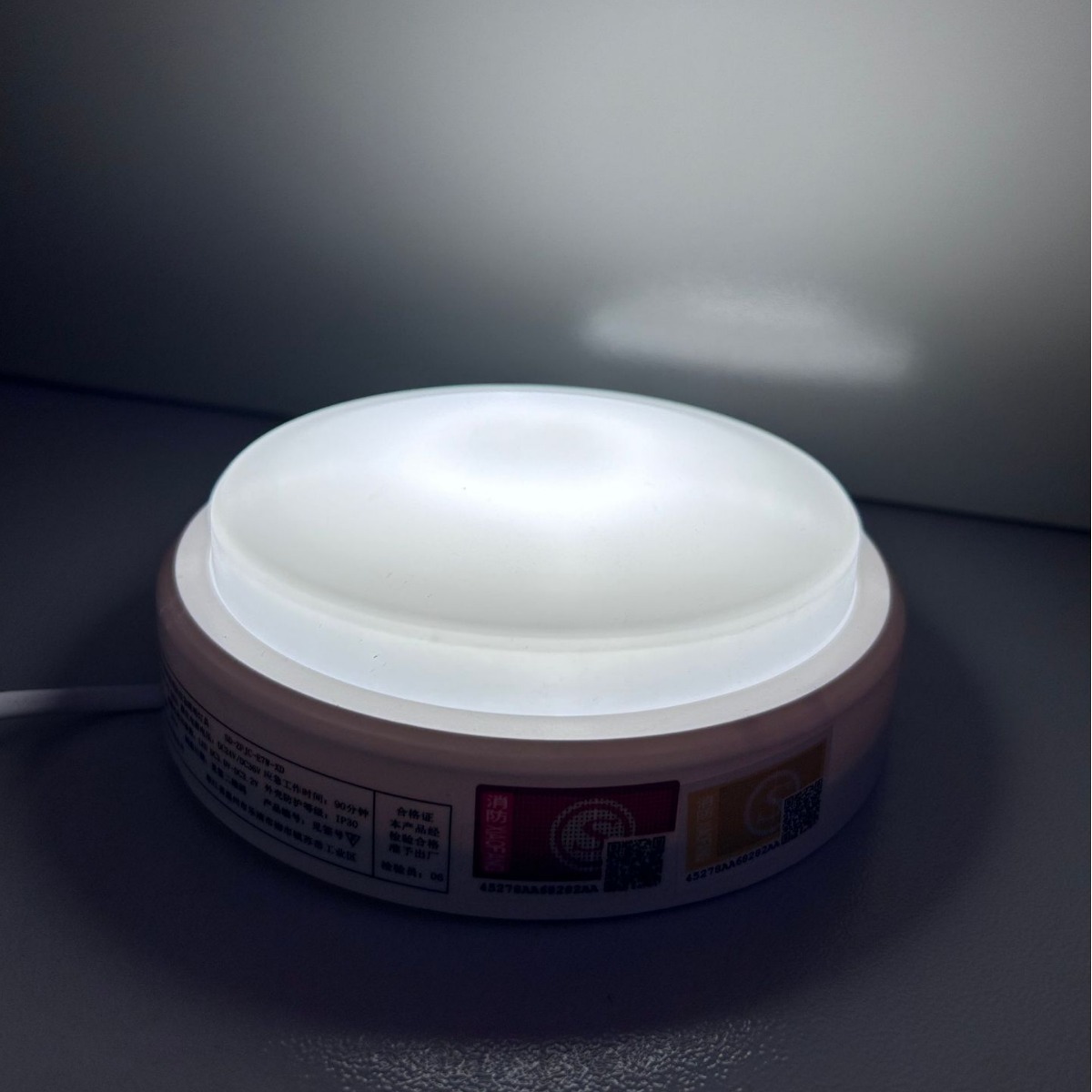 Ánh sáng khẩn cấp di tản đèn LED để bảo vệ lửa, hút đôi tai, đặt trên tường trung tâm điều khiển