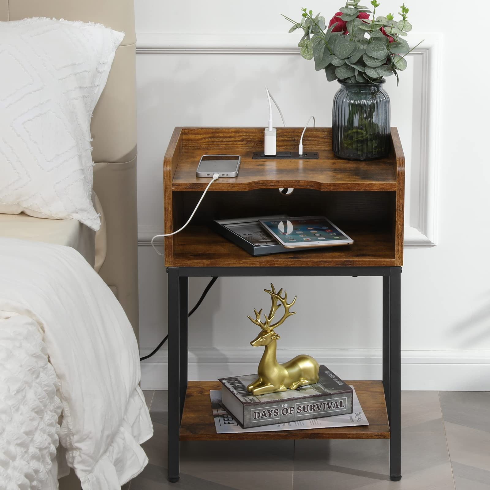 Direct sale, bedside cabinets, charging stations, side tables with USB ports and power outlets